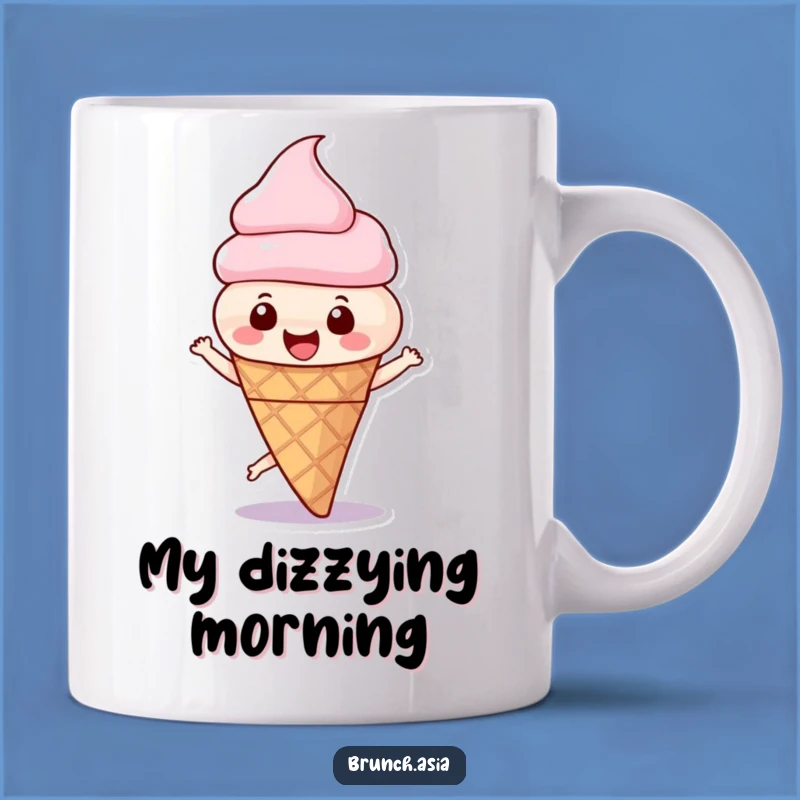 Funny Ice Cream Cone Spinning Mug - Perfect Happy Treat Gift