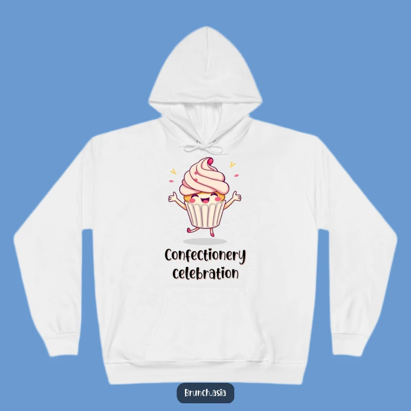 Cozy Funny Cupcake Dancing Hoodie - Warmth & Celebration Gift!