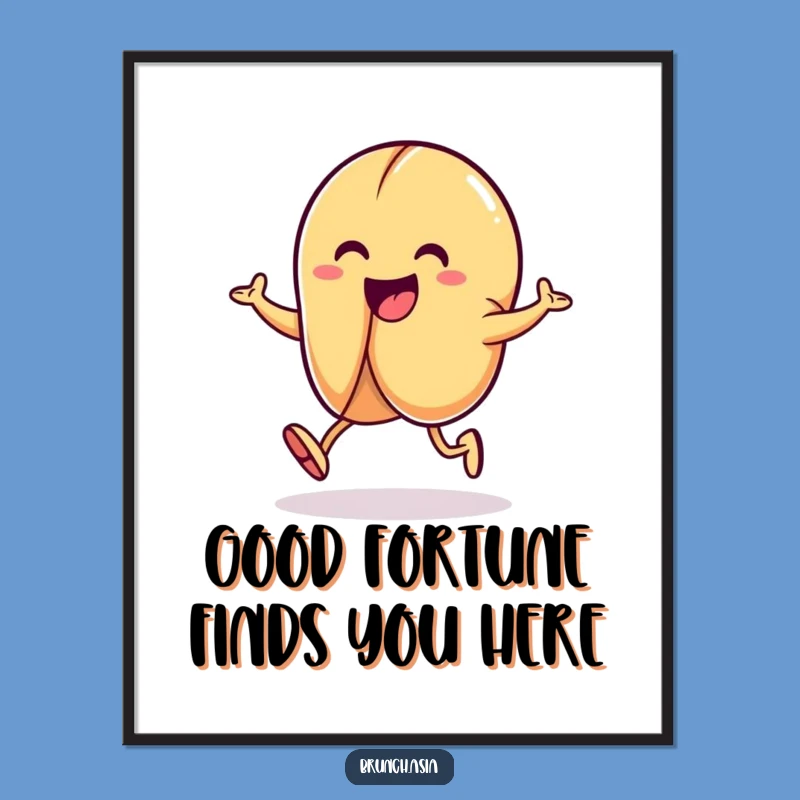 Funny Fortune Cookie Art: Free Printable Hopping Character Wall Decor