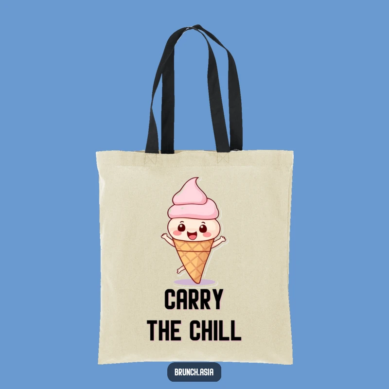 Funny Ice Cream Cone Spinning Tote Bag - Carry Your Joy Everywhere!